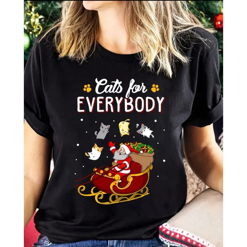 Cats For Everybody Christmas Tee